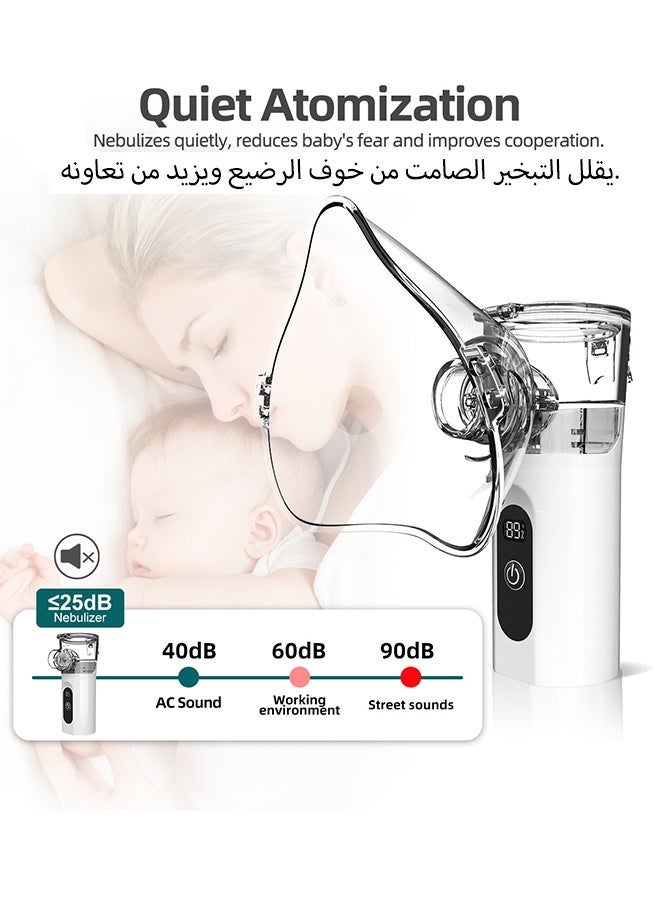 كيلو كيلو فولت جهاز استنشاق بالموجات فوق الصوتية، جهاز استنشاق بالبخار محمول، يتميز جهاز الاستنشاق الإلكتروني بشاشة رقمية ذكية بمستويين طاقة قابلين للتعديل ووظيفة التنظيف الذاتي، وهو محمول ومقاوم للماء وقابل لإعادة الشحن وهادئ، مما يجعله مناسبًا للاستخدام المنزلي والمكتبي والسفر. - Image 3